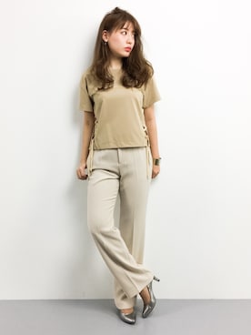 「- W. -（ダブリュー）のアイテム」を使った、Y.Iさん（レディース・162cm）の春コーディネート