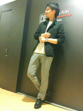 「MK MICHEL KLEIN HOMME （エムケーミッシェルクランオム）のアイテム（ジャケット/アウター）」を使った、moriさん（メンズ・172cm）の秋コーディネート