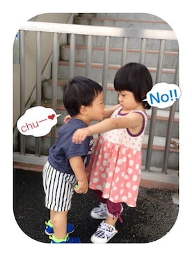 「カップルコーデ」｜Rin＊さん（キッズ・80cm）の夏コーディネート