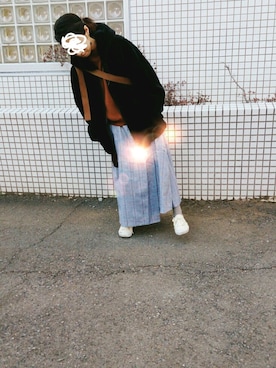 「Mountain Mania（マウンテンマニア）のアイテム」を使った、ケイコさん（レディース・150cm）の冬コーディネート