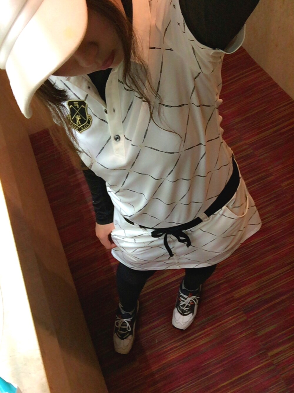 「ゴルフウェア⛳のアイテム（その他、ホワイト系）」を使った、みさちんさん（レディース・158cm）の夏コーディネートの1枚目の写真
