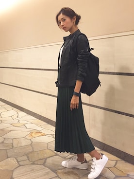 「PROVIDERのアイテム（ジャケット/アウター）」を使った、NATSUKI さん（レディース・166cm）の秋コーディネート