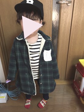 「アイテム（シャツワンピース）」を使った、Y☆Hさん（キッズ・100cm）の冬コーディネート