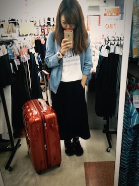 「AS as know as（エーエス アズノウアズ）のアイテム（Tシャツ/カットソー）」を使った、Raekaさん（レディース・152cm）の夏コーディネート