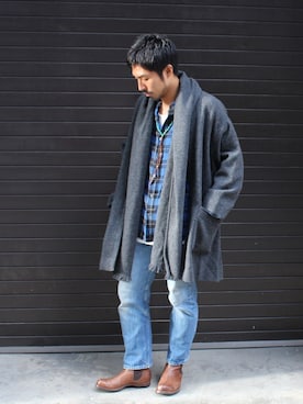 「アイテム（その他アウター）」を使った、Purasさん（メンズ・170cm・20代）の秋コーディネート
