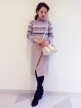 Rie   Taniguchiさん（レディース・160cm）の冬コーディネート