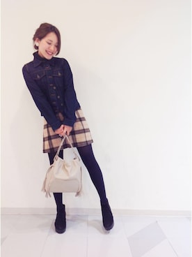 Rie   Taniguchiさん（レディース・160cm）の冬コーディネート