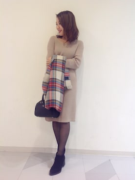 Rie Taniguchiさん(レディース・160cm)の冬コーディネート