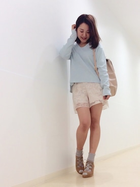 「キュロット」｜Rie   Taniguchiさん（レディース・160cm）の冬コーディネート