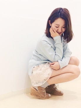 「キュロット」｜Rie   Taniguchiさん（レディース・160cm）の冬コーディネート