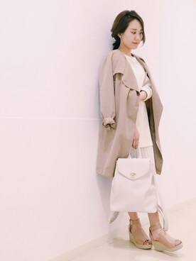 「Chico（チコ）のアイテム（チュニック）」を使った、Rie   Taniguchiさん（レディース・160cm）の春コーディネート