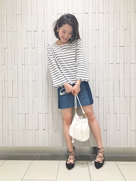 「ボーター」｜Rie   Taniguchiさん（レディース・160cm）の春コーディネート