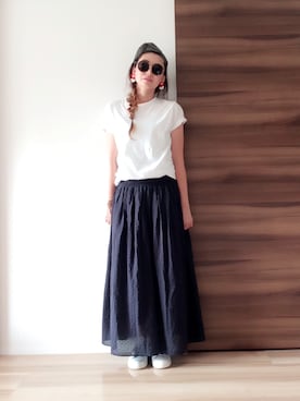 「アイテム（ピアス（片耳用））」を使った、smileさん（レディース・165cm）の夏コーディネート