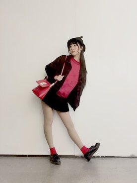 「school」｜「アイテム（ブーティ）」を使った、YummyZさん（レディース・172cm）の秋コーディネート