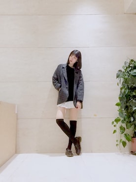 「school」｜「アイテム（ブーティ）」を使った、YummyZさん（レディース・172cm）の秋コーディネート