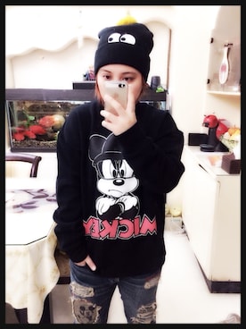 「JOYRICH」｜「アイテム（ニットキャップ/ビーニー）」を使った、毛mouさん（レディース・158cm）の春コーディネート