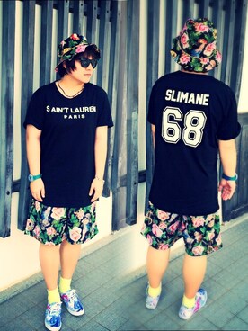 「JOYRICH」｜「アイテム（その他シューズ）」を使った、毛mouさん（レディース・158cm）の夏コーディネート