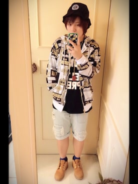「JOYRICH」｜「アイテム（スタジャン）」を使った、毛mouさん（レディース・158cm）の秋コーディネート