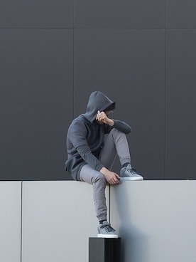 「アイテム（パーカー）」を使った、ILoveUglyさん（メンズ・31cm）の春コーディネート