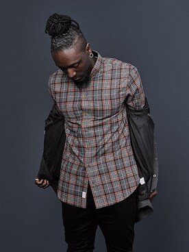 「アイテム（トップス）」を使った、ILoveUglyさん（レディース・196cm）の春コーディネート