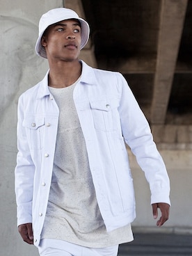 「menswear」｜「アイテム（デニムジャケット）」を使った、ILoveUglyさん（メンズ・173cm）の春コーディネート