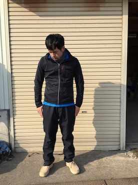 「NIKE 10AC（ナイキ テンエーシー）のアイテム（ナイロンジャケット）」を使った、ヒロさん（メンズ・180cm）の春コーディネート