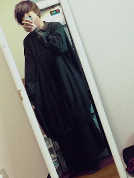 「袴パンツ」｜「アイテム（ワンピース/ドレス）」を使った、白米さん（メンズ・165cm）の冬コーディネート