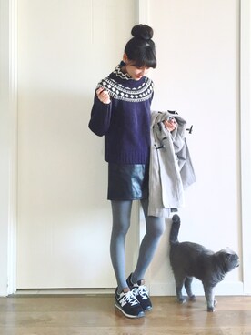 喵喵小桃さん（レディース・160cm）の冬コーディネート