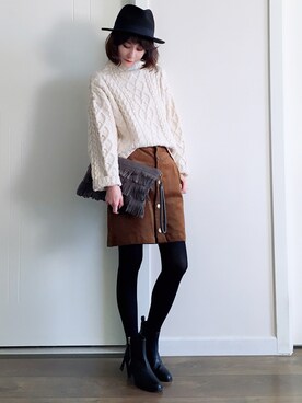 喵喵小桃さん(レディース・160cm)の冬コーディネート