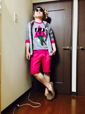 「manydope（メニードープ）のアイテム」を使った、小林一寿さん（メンズ・164cm）の春コーディネート