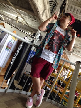 「IRIE（イリエ）のアイテム（アクセサリー）」を使った、小林一寿さん（メンズ・164cm）の夏コーディネート