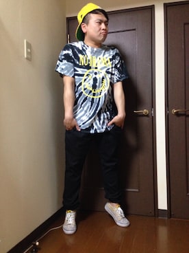 「Reasonのアイテム」を使った、小林一寿さん（メンズ・164cm）の夏コーディネート