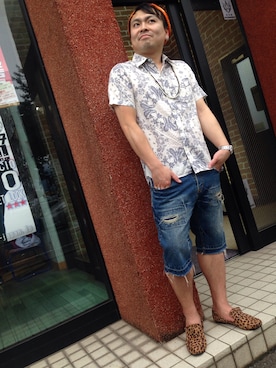 「FULL LIFE（フルライフ）のアイテム」を使った、小林一寿さん（メンズ・164cm）の夏コーディネート