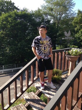 「Reasonのアイテム」を使った、小林一寿さん（メンズ・164cm）の夏コーディネート