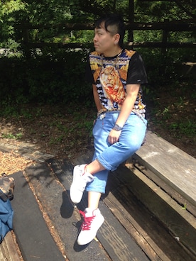 「Reasonのアイテム」を使った、小林一寿さん（メンズ・164cm）の夏コーディネート