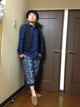 「FULL LIFE（フルライフ）のアイテム」を使った、小林一寿さん（メンズ・164cm）の夏コーディネート