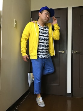 「IRIE（イリエ）のアイテム」を使った、小林一寿さん（メンズ・164cm）の秋コーディネート