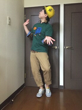 「IRIE（イリエ）のアイテム」を使った、小林一寿さん（メンズ・164cm）の秋コーディネート