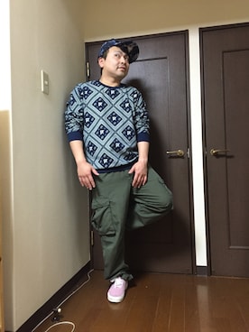 「eyedy（アイディー）のアイテム」を使った、小林一寿さん（メンズ・164cm）の秋コーディネート