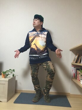 「FULL LIFE（フルライフ）のアイテム」を使った、小林一寿さん（メンズ・164cm）の冬コーディネート