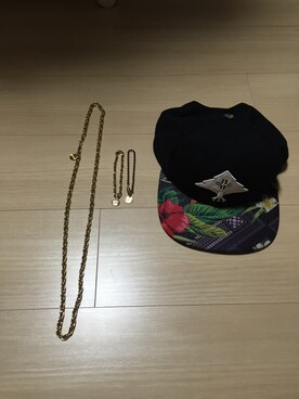 「LRG（エルアールジー）のアイテム（帽子）」を使った、小林一寿さん（メンズ・164cm）の春コーディネート