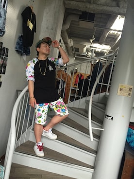 小林一寿さん(メンズ・164cm)の夏コーディネート