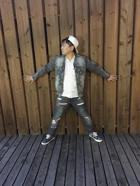 「JOEY FACTORY（ジョーイファクトリー）のアイテム」を使った、小林一寿さん（メンズ・164cm）の秋コーディネート