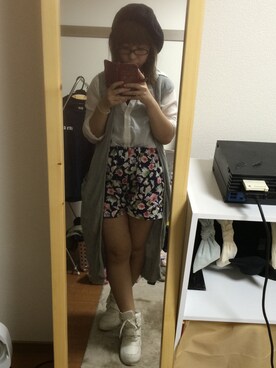 「CECIL McBEE（セシルマクビー）のアイテム（ハンチング/ベレー帽）」を使った、ainyan.さん（レディース・152cm）の秋コーディネート