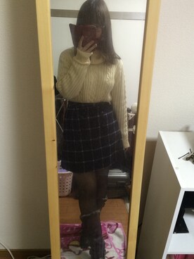 「LD prime（エルディープライム）のアイテム（トップス）」を使った、ainyan.さん（レディース・152cm）の冬コーディネート