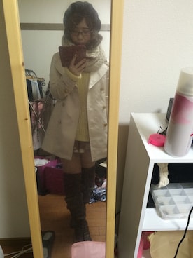 「MA*RS（アメーバーマーズ）のアイテム（トレンチコート）」を使った、ainyan.さん（レディース・152cm）の春コーディネート