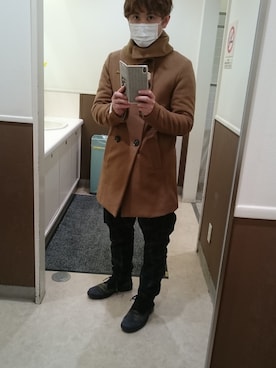 「アイテム（ピーコート）」を使った、daiさん（メンズ・165cm・30代）の冬コーディネート