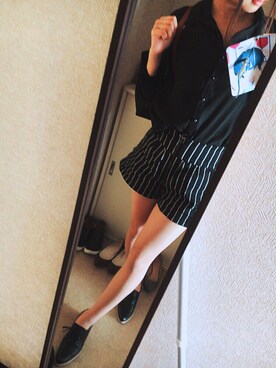 「バルーン袖」｜「アイテム（その他）」を使った、min.kondoさん（レディース・161cm）の春コーディネート