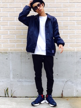 「Leyline」｜「アイテム（ナイロンジャケット）」を使った、yuumaさん（メンズ・173cm）の秋コーディネート