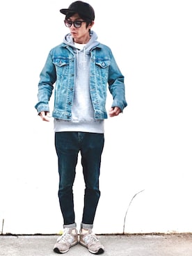 「Leyline」｜「アイテム（デニムジャケット）」を使った、yuumaさん（メンズ・173cm）の秋コーディネート